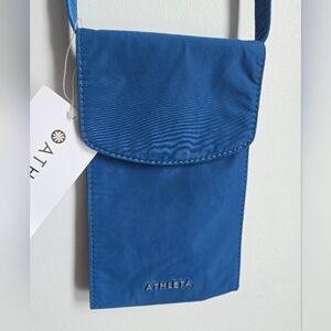 New ATHLETA Blue All About Phone Crossbody Bag